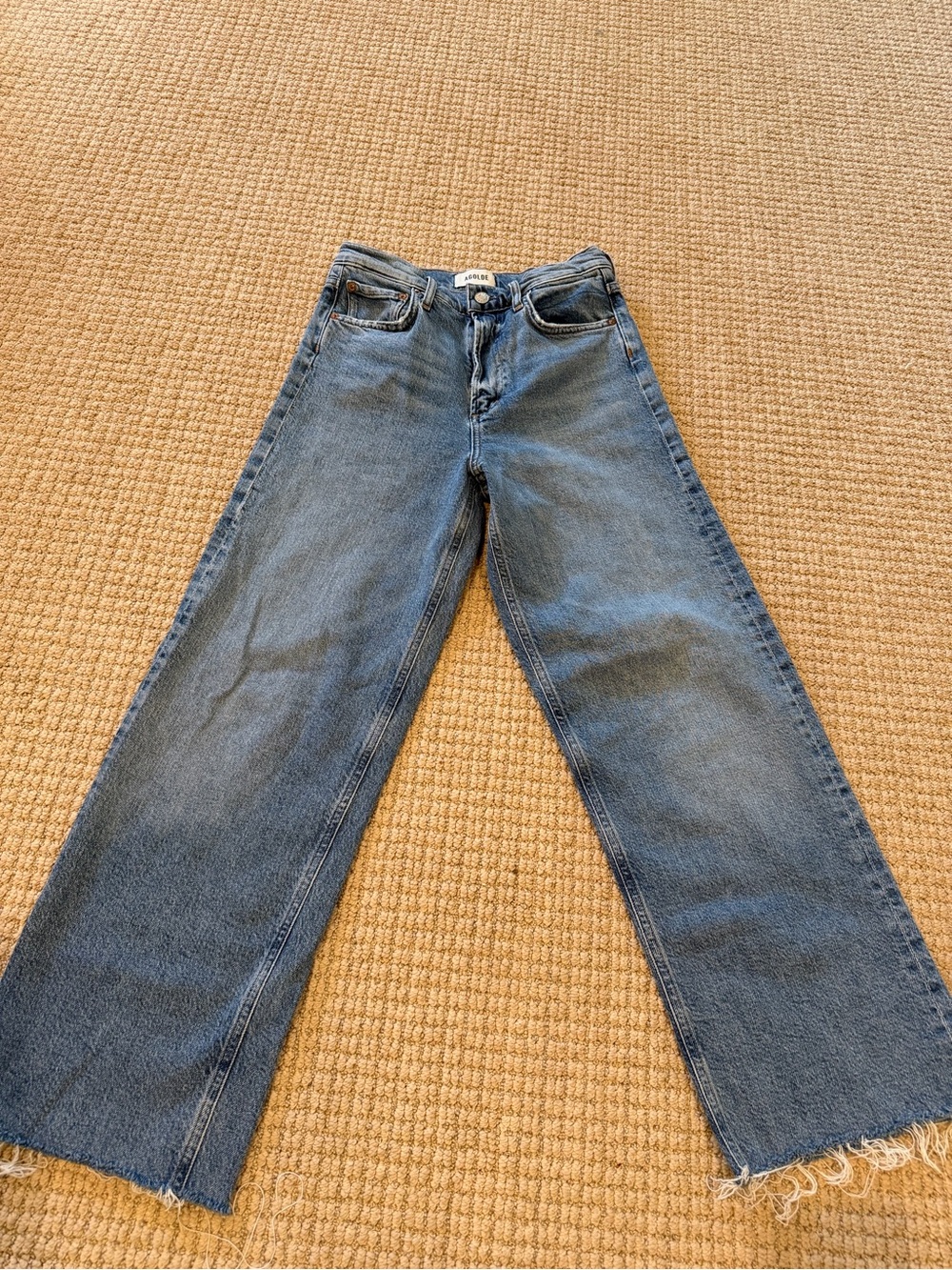 Agolde Ren Wide-Leg High-Rise Jeans - Medium Blue Wash